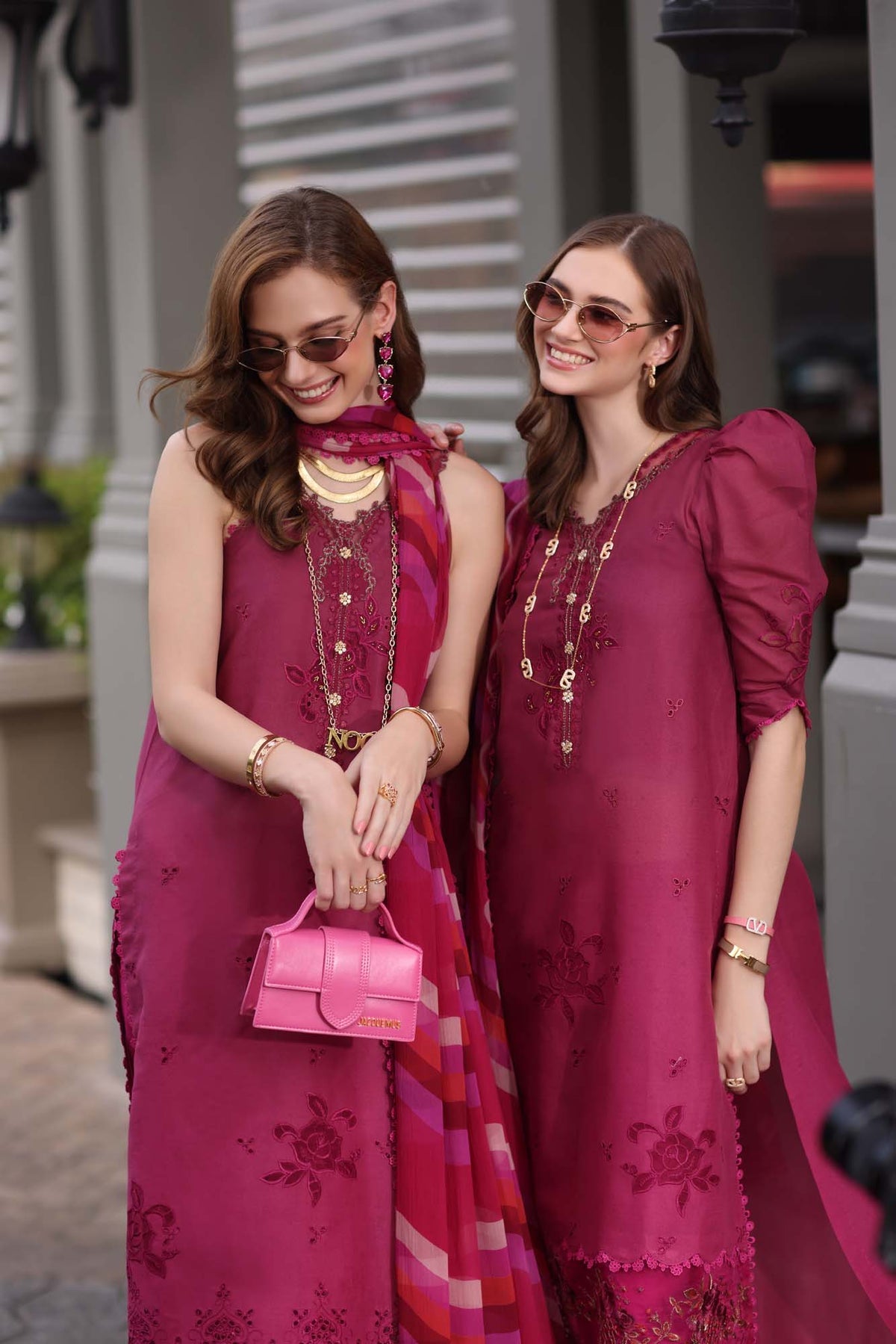 Noor by saadia Asad D9- Fusia Ombre Eid Luxe Chikankari' 25