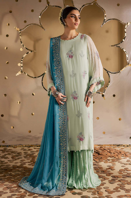 Nureh Mk-13 Mukeshkari Unstitched Chiffon 25'