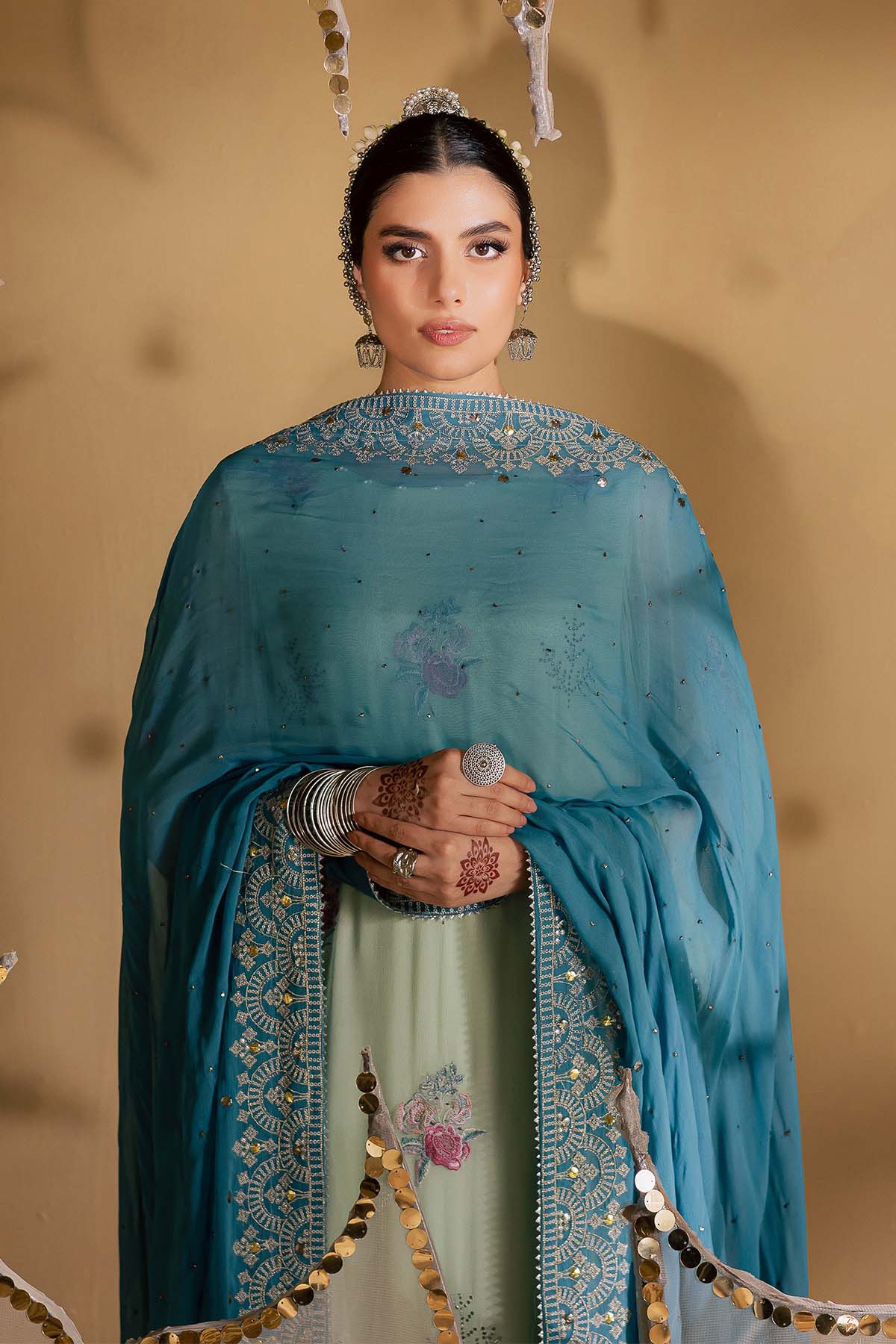 Nureh Mk-13 Mukeshkari Unstitched Chiffon 25'