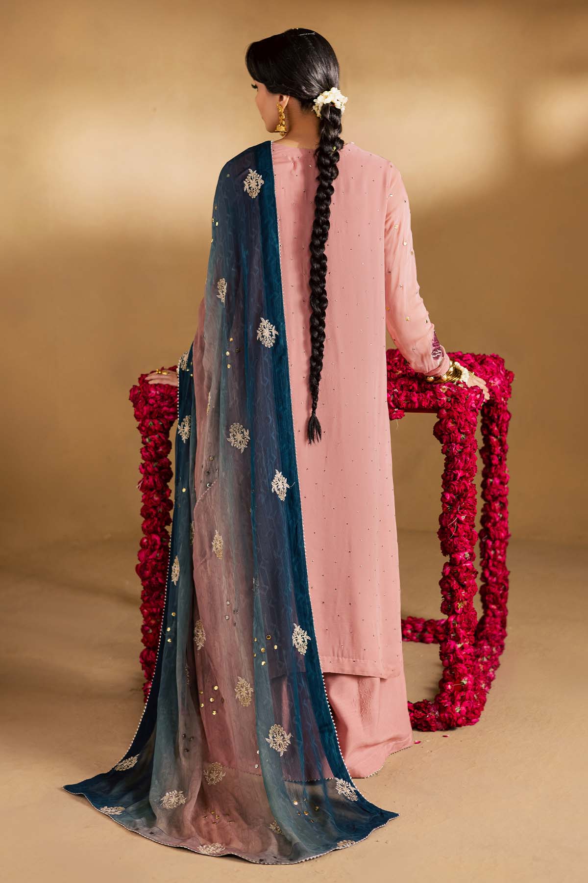 Nureh Mk-14 Mukeshkari Unstitched Chiffon 25'