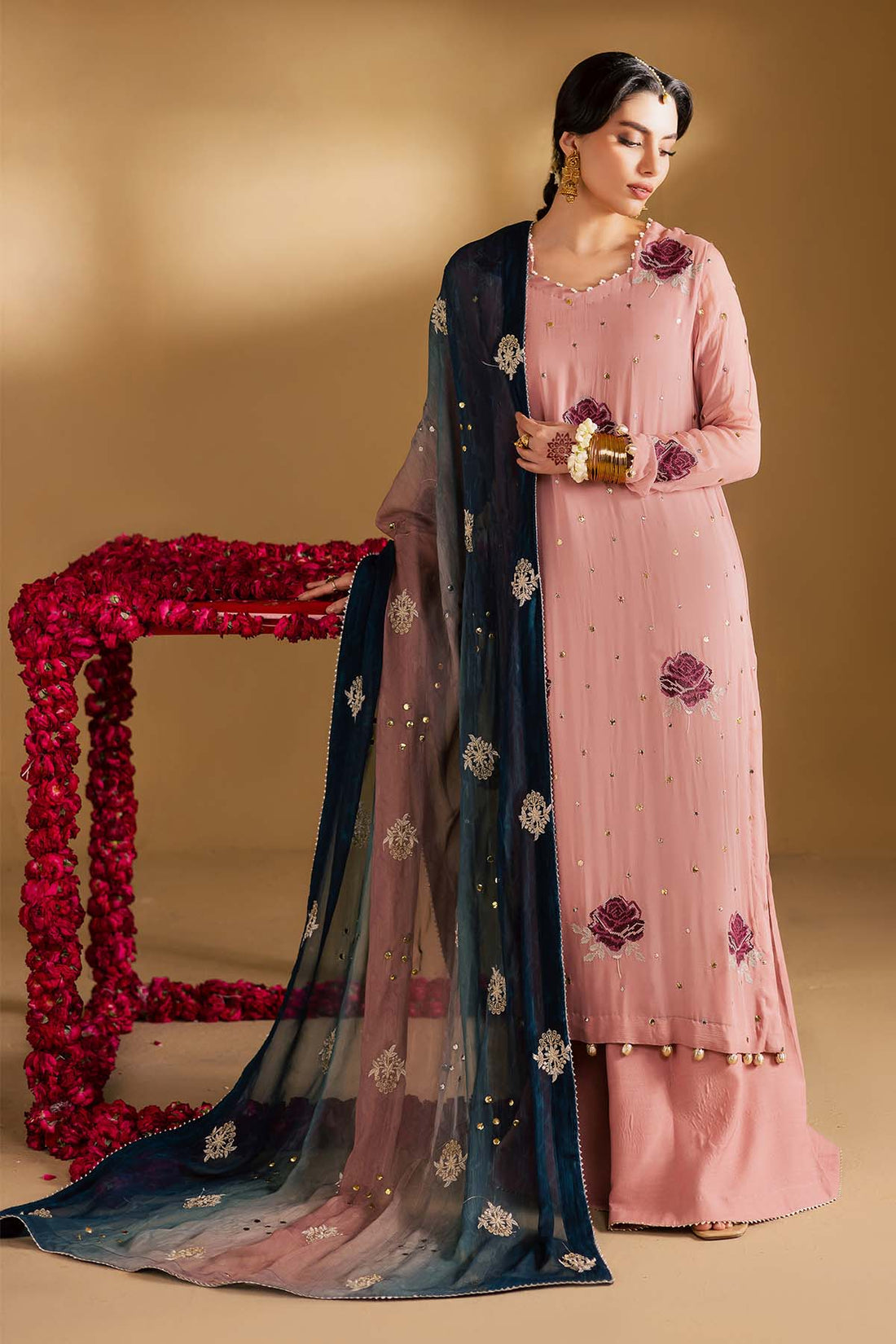 Nureh Mk-14 Mukeshkari Unstitched Chiffon 25'
