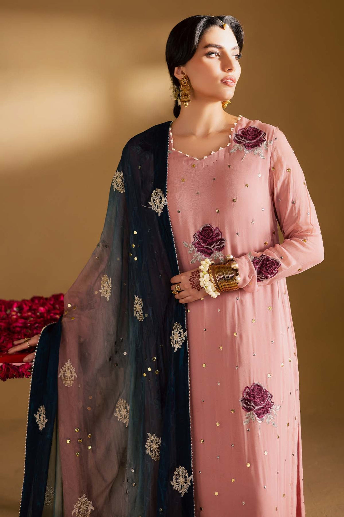 Nureh Mk-14 Mukeshkari Unstitched Chiffon 25'