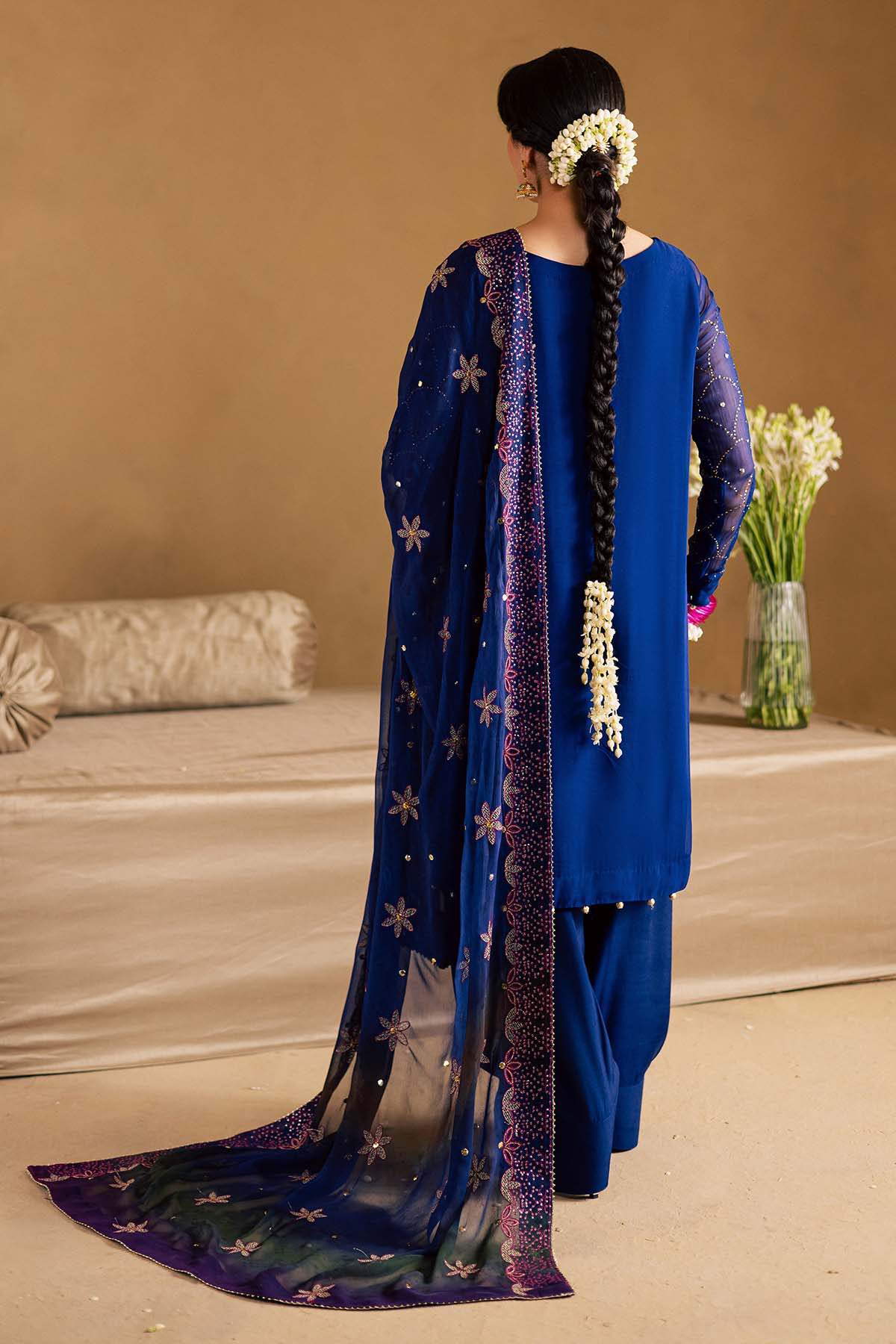 Nureh Mk-15 Mukeshkari Unstitched Chiffon 25'