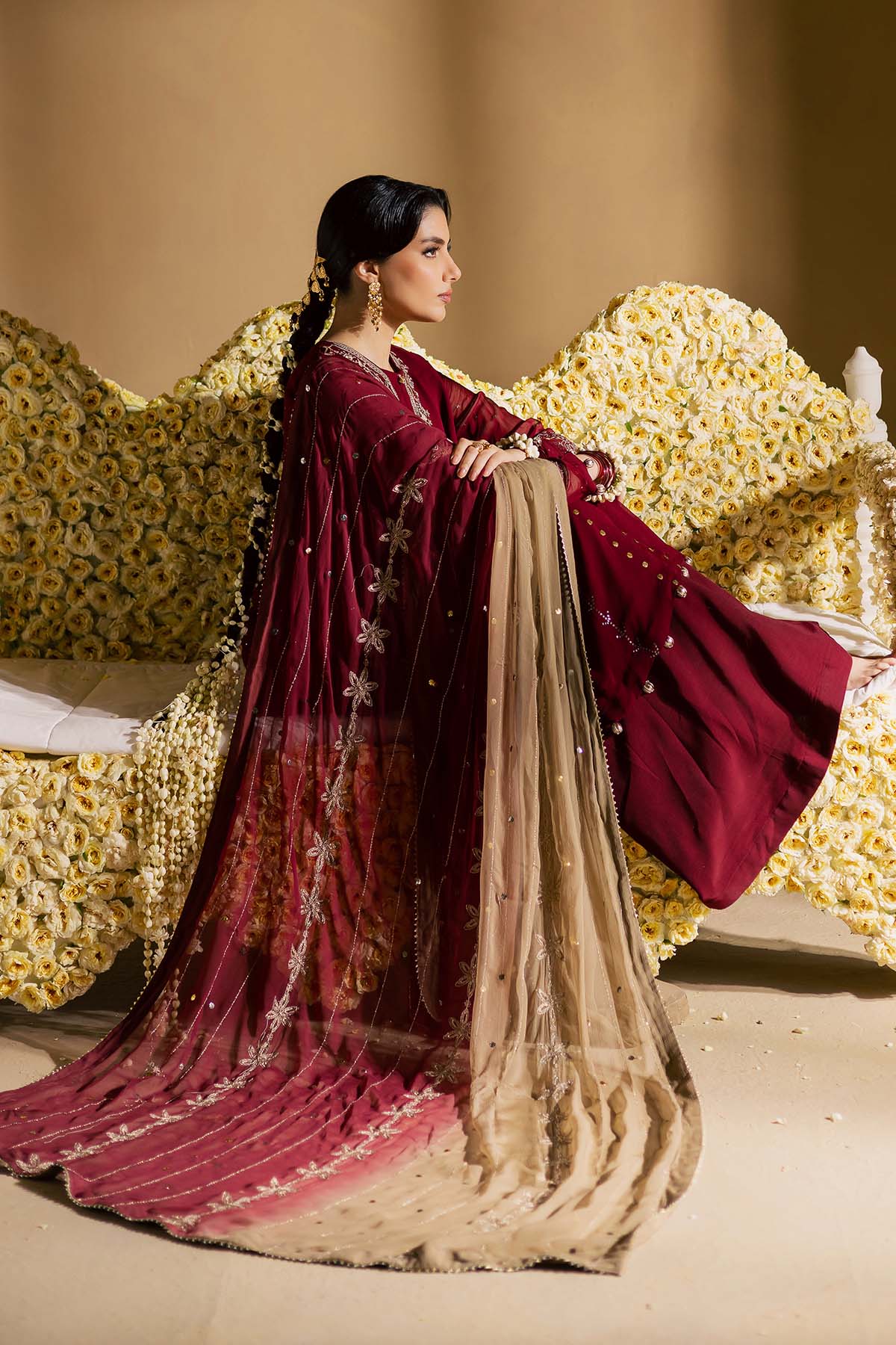 Nureh Mk-16 Mukeshkari Unstitched Chiffon 25'