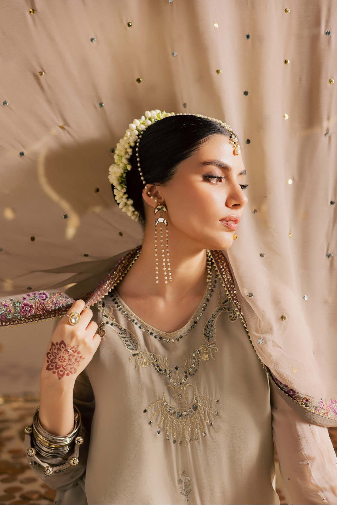 Nureh Mk-17 Mukeshkari Unstitched Chiffon 25'