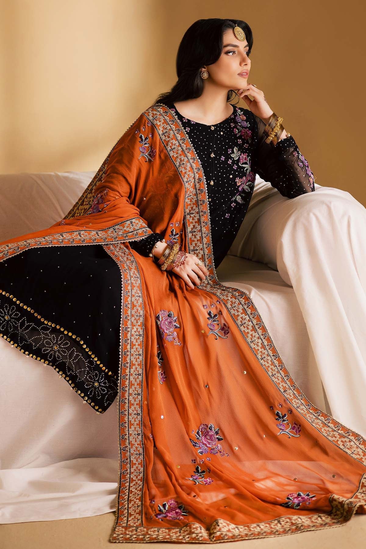 Nureh Mk-18 Mukeshkari Unstitched Chiffon 25'