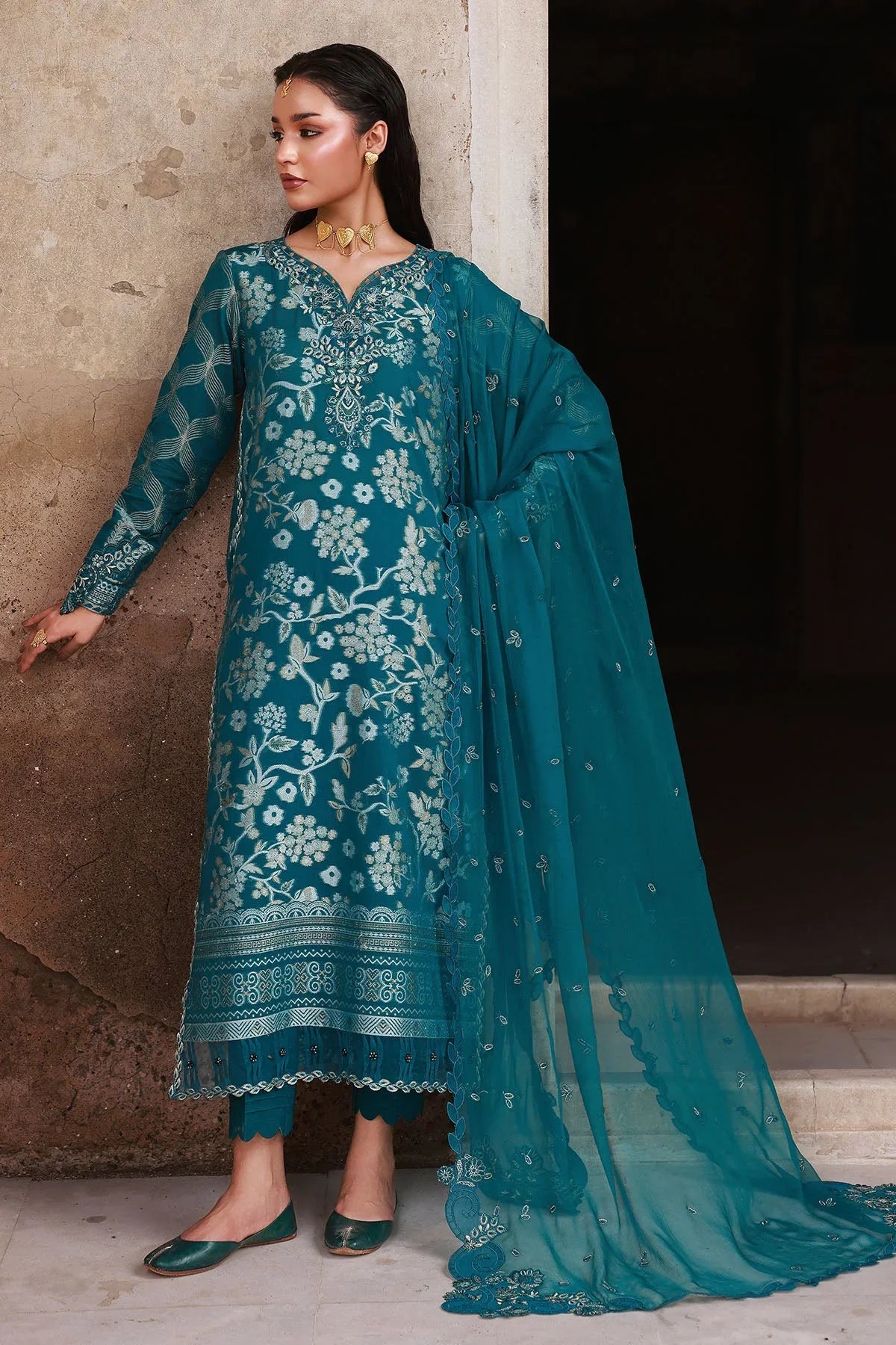 Nureh NJ-101 Maya Jacquard Unstitched 25'