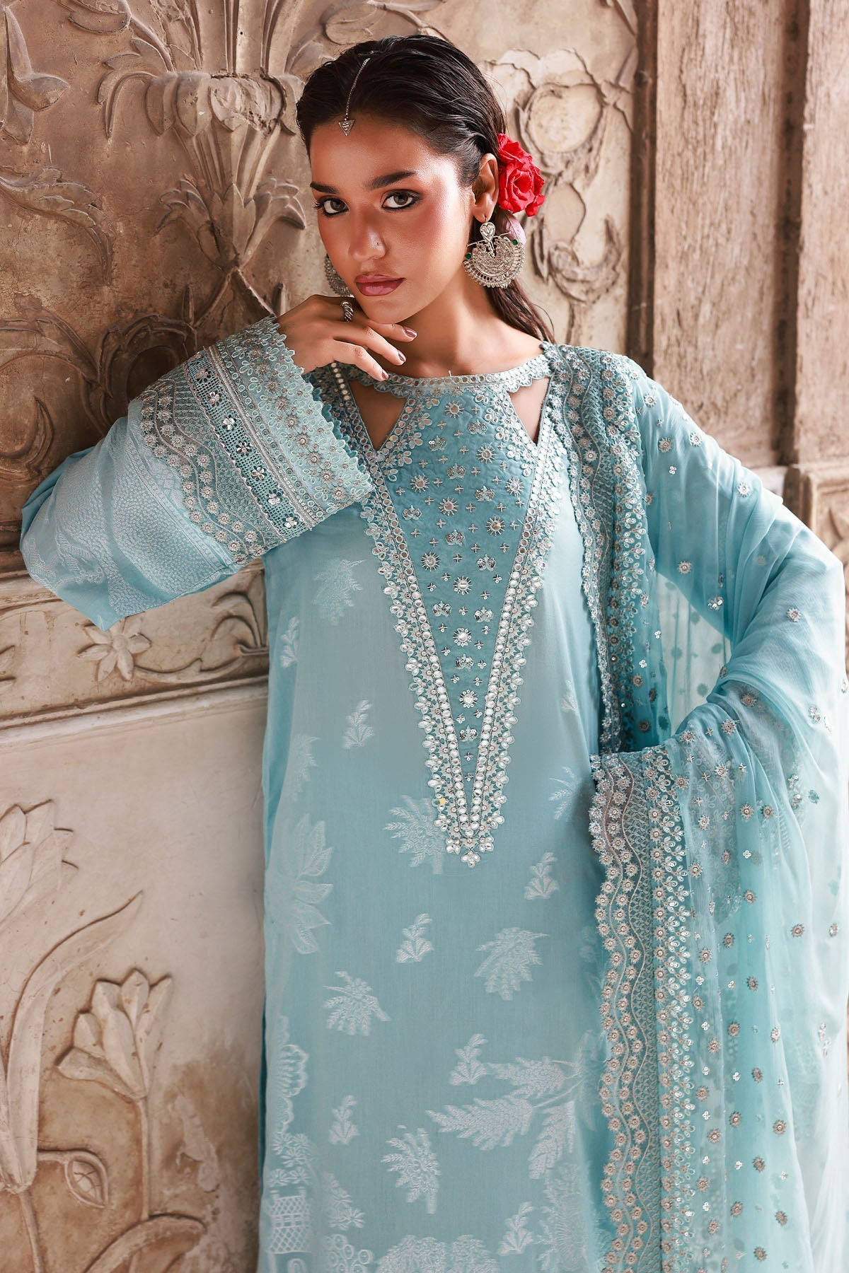 Nureh NJ-102 Maya Jacquard Unstitched 25'