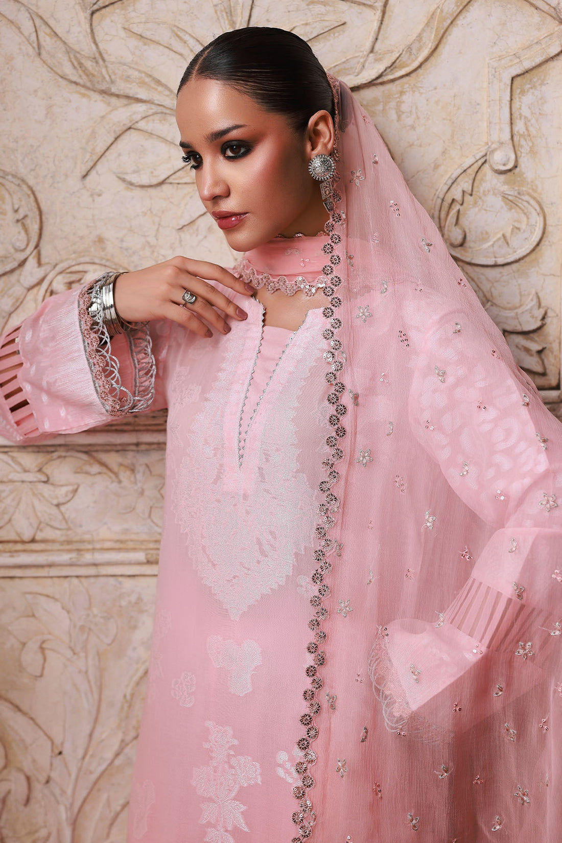 Nureh NJ-103 Maya Jacquard Unstitched 25'