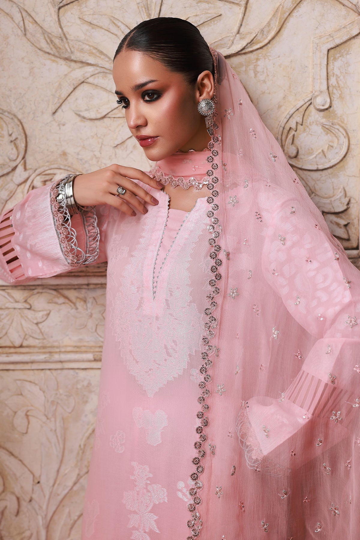 Nureh NJ-103 Maya Jacquard Unstitched 25'