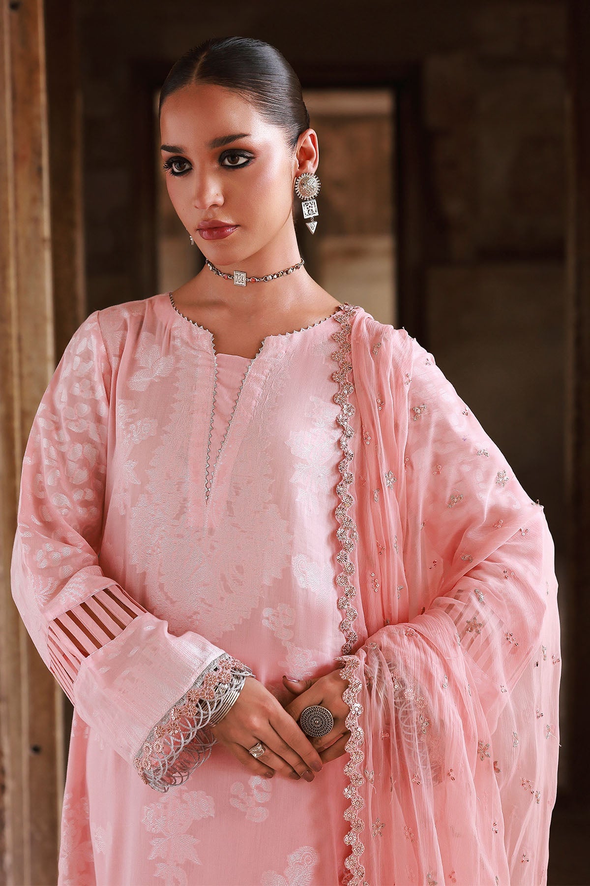 Nureh NJ-103 Maya Jacquard Unstitched 25'