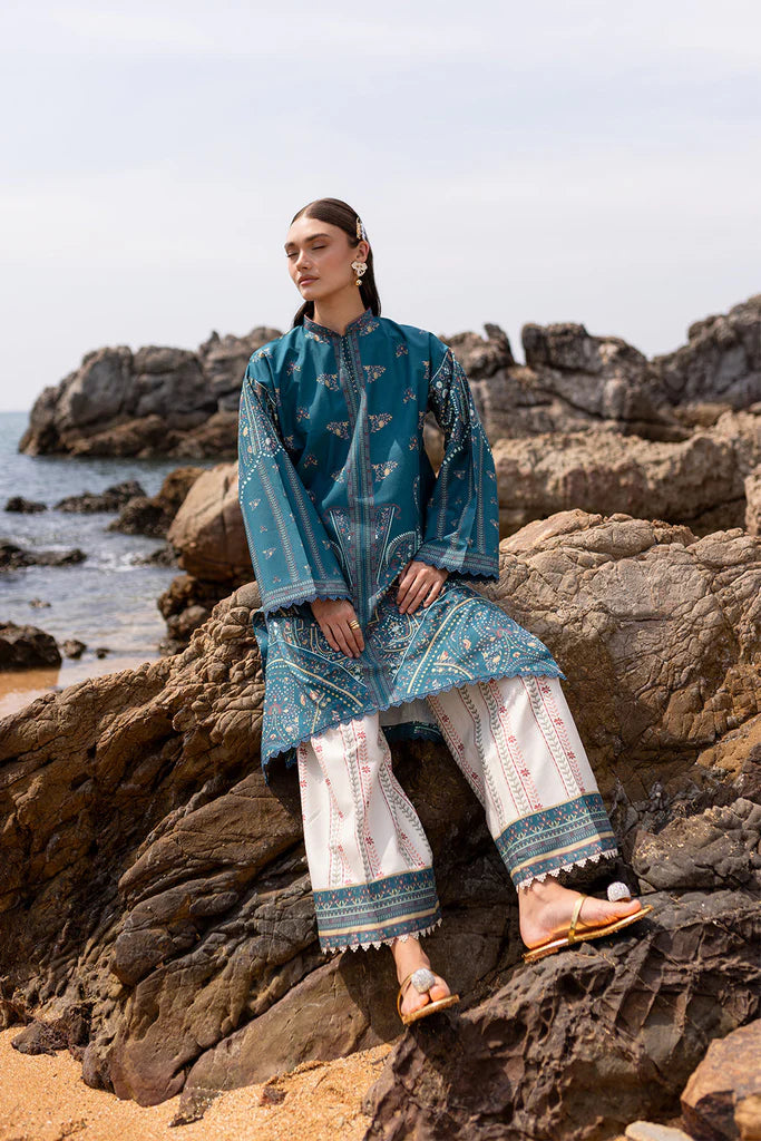 Aabyan Coat Set Signature Prints Ready To Wear Cotton 2 Piece Suit ORIEL(AX-03)