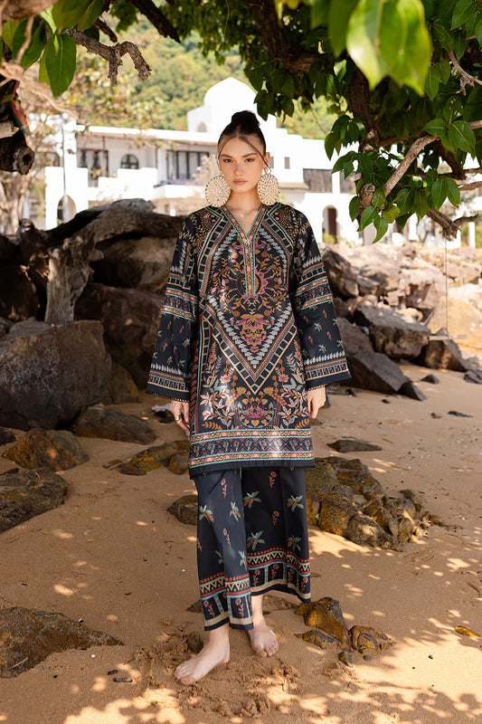 Aabyan Coat Set Signature Prints Ready To Wear Cotton 2 Piece Suit ARVEN (AX-06)