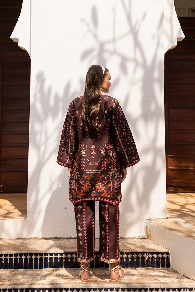 Aabyan Coat Set Signature Prints Ready To Wear Cotton 2 Piece Suit ARELIA (AX-01)