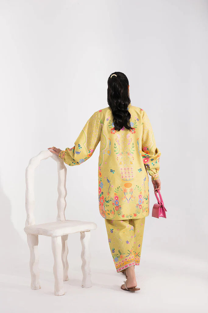 Aabyan Coat Set Signature Prints Ready To Wear Cotton 2 Piece Suit ELARA (AX-02)