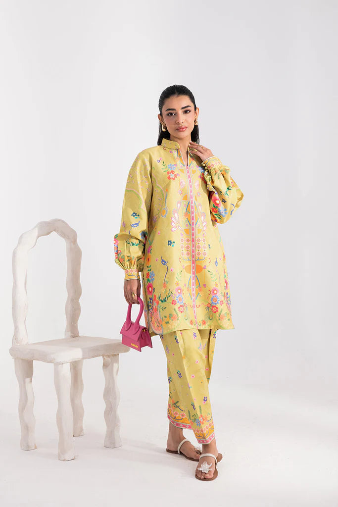 Aabyan Coat Set Signature Prints Ready To Wear Cotton 2 Piece Suit ELARA (AX-02)