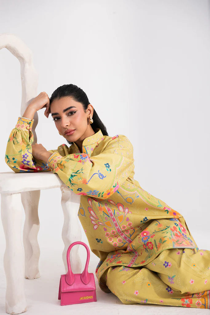 Aabyan Coat Set Signature Prints Ready To Wear Cotton 2 Piece Suit ELARA (AX-02)