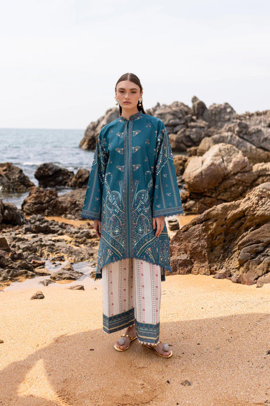 Aabyan Coat Set Signature Prints Ready To Wear Cotton 2 Piece Suit ORIEL(AX-03)