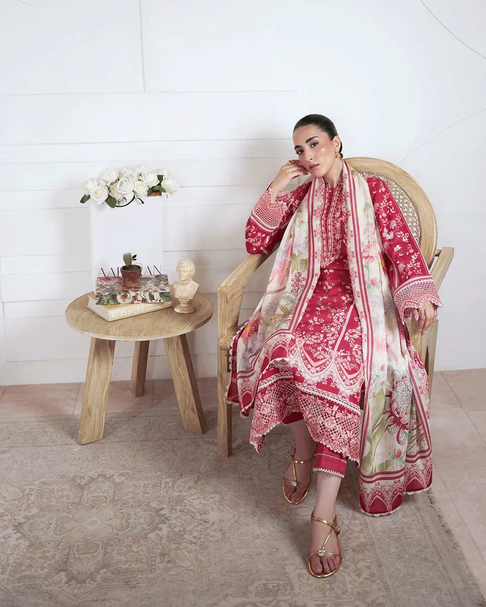 Rivah – Embroidered Dobby Lawn 3-Piece Suit (unstitch )