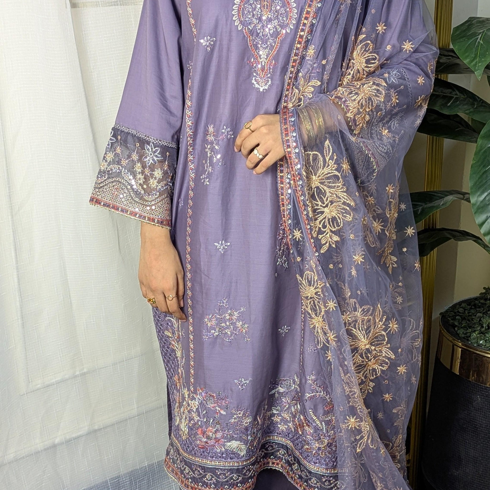 Amna Khurram Saima-Aug12 Purple Ready to wear