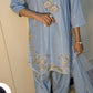 Amna Khurram Saima-Aug04 Sky-Blue Ready to wear