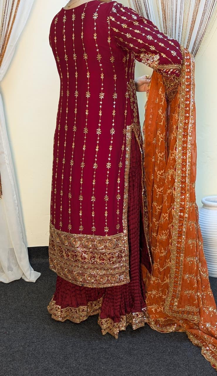Sajni D-8 Red Festive Ready To Wear