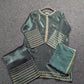 Amna Khurram Green Zimal-nov#4 3pc Raw Silk Ready to wear