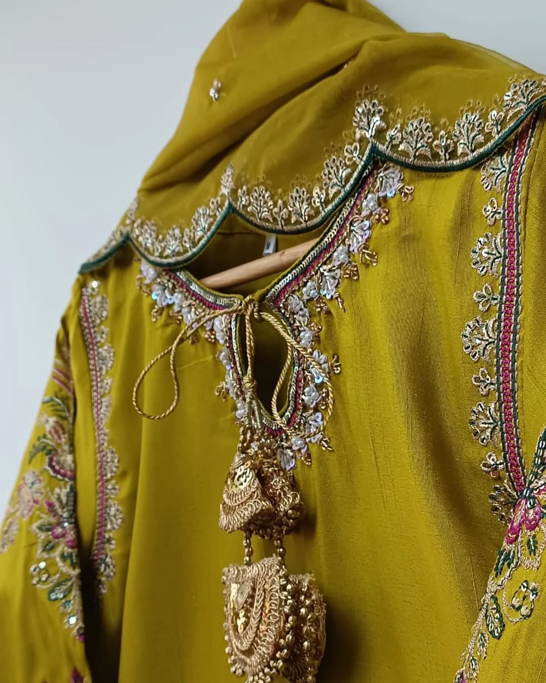 Amna Khurram Mustard yellow 3pc Inza ready to wear collection