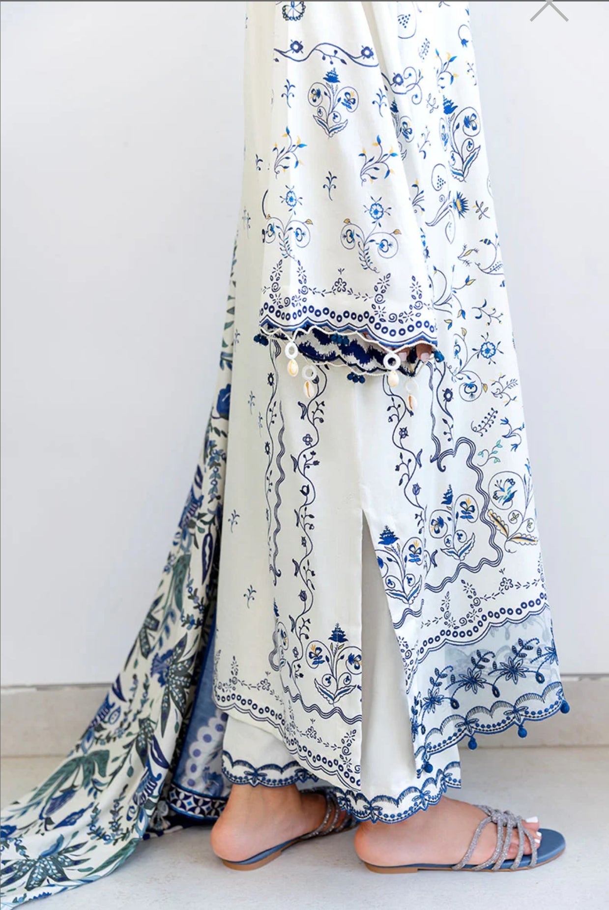 CROSS STITCH IVORY ORCHID-3PC COTTON SATIN READY TO WEAR