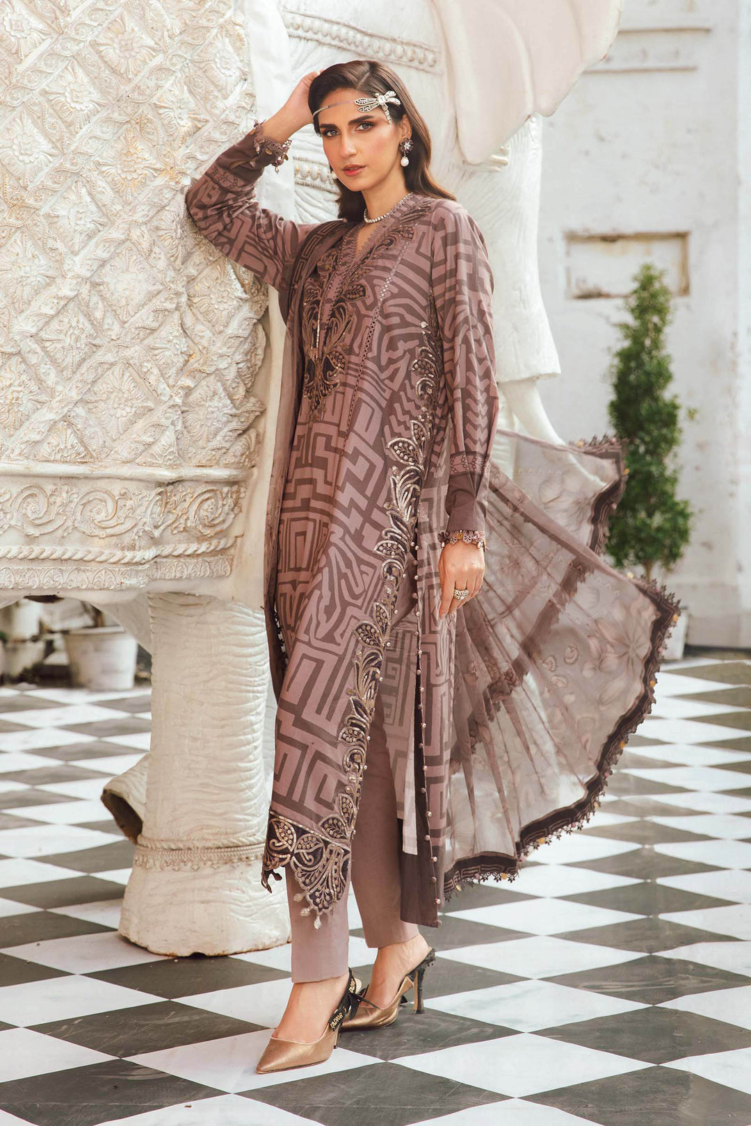 Maria b Mprint MPT-2703-B Unstitched Fall Edit 25'