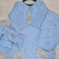 Amna Khurram Saima-Aug04 Sky-Blue Ready to wear