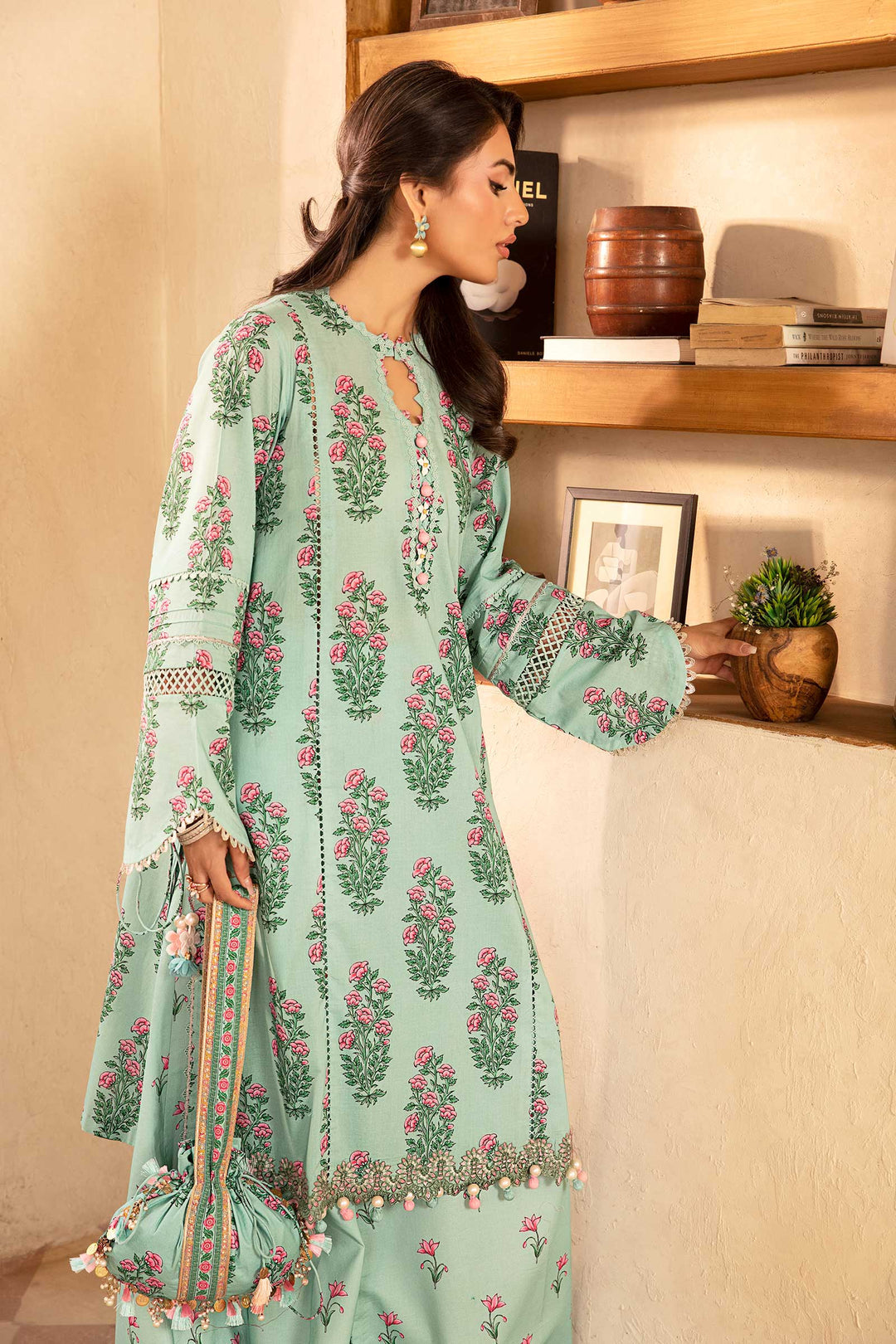 M.Basic by Maria B Unstitched 3 Piece Eid II Lawn Collection'2025-MB-908-B