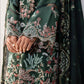 CROSS STITCH GREEN ORNATE-3PC COTTON SATIN READY TO WEAR