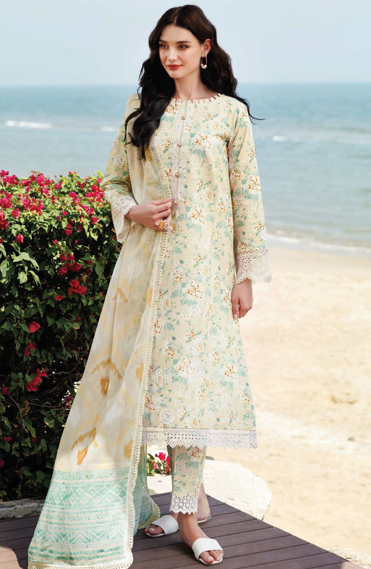 Aurea by Farasha - D-08 Lush Cream- Summer Collection