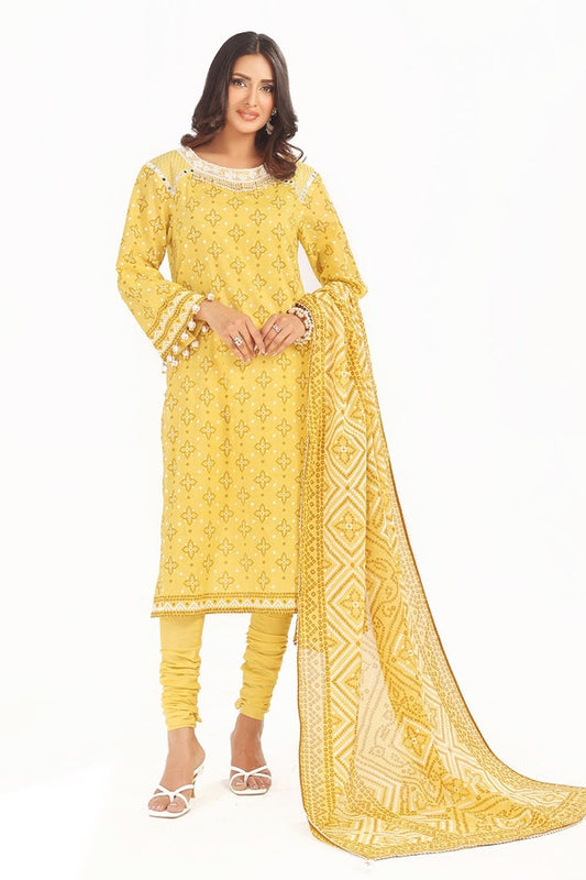 Gulahmed CL-42315 A 3 Piece Unstitched Lacquer Printed Lawn Suit