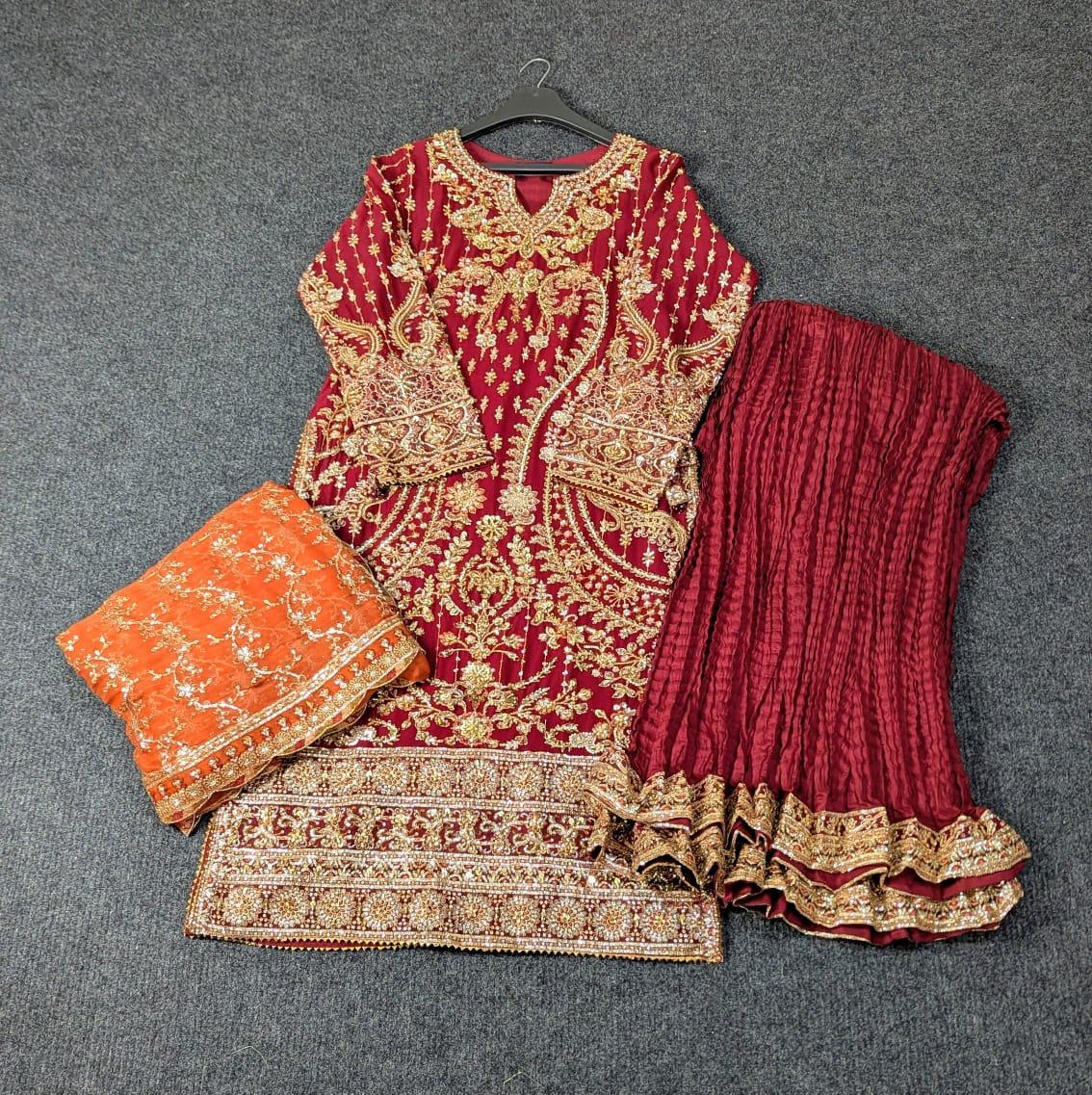 Sajni D-8 Red Festive Ready To Wear