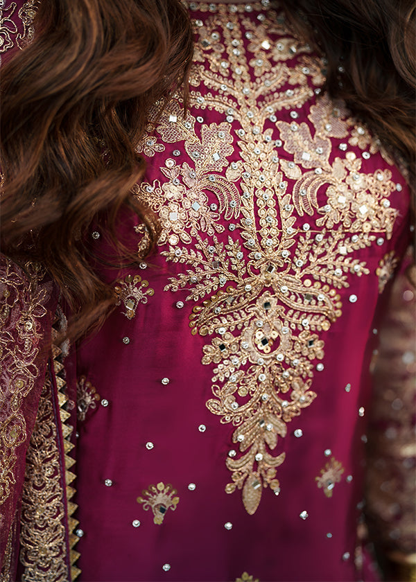 Haseens official Shocking Pink Ready to wear Chiffon Collection