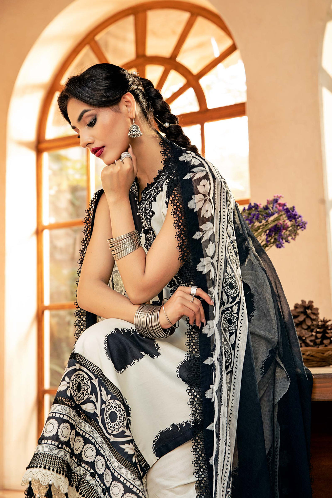 M.Basic by Maria B Unstitched 3 Piece Eid II Lawn Collection'2025-MB-911-B