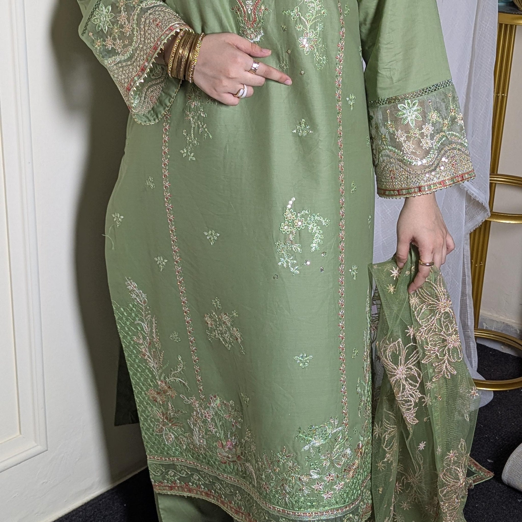 Amna Khurram Saima-Aug12 Green Ready to wear