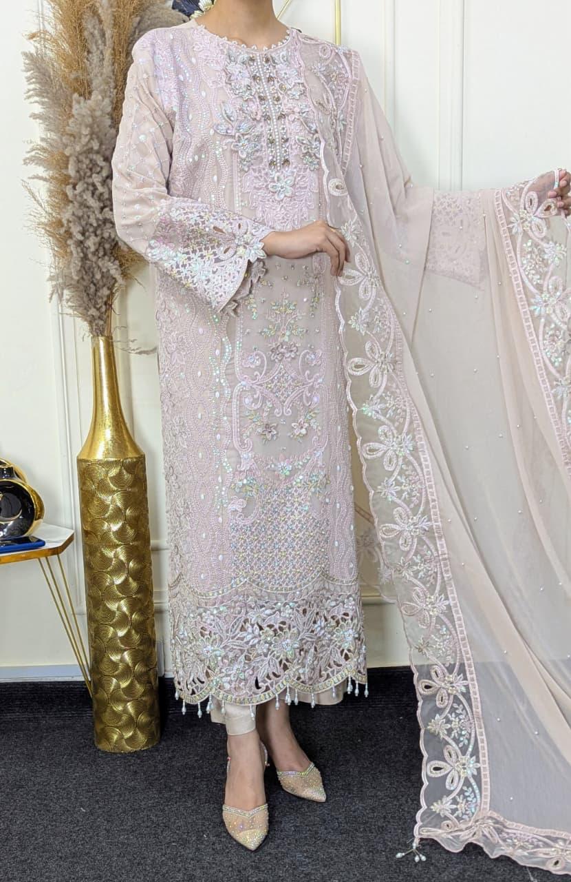 Tawakkal by Shahid Tea Pink Ready to wear Chiffon Collection