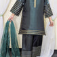 Amna Khurram Green Zimal-nov#4 3pc Raw Silk Ready to wear