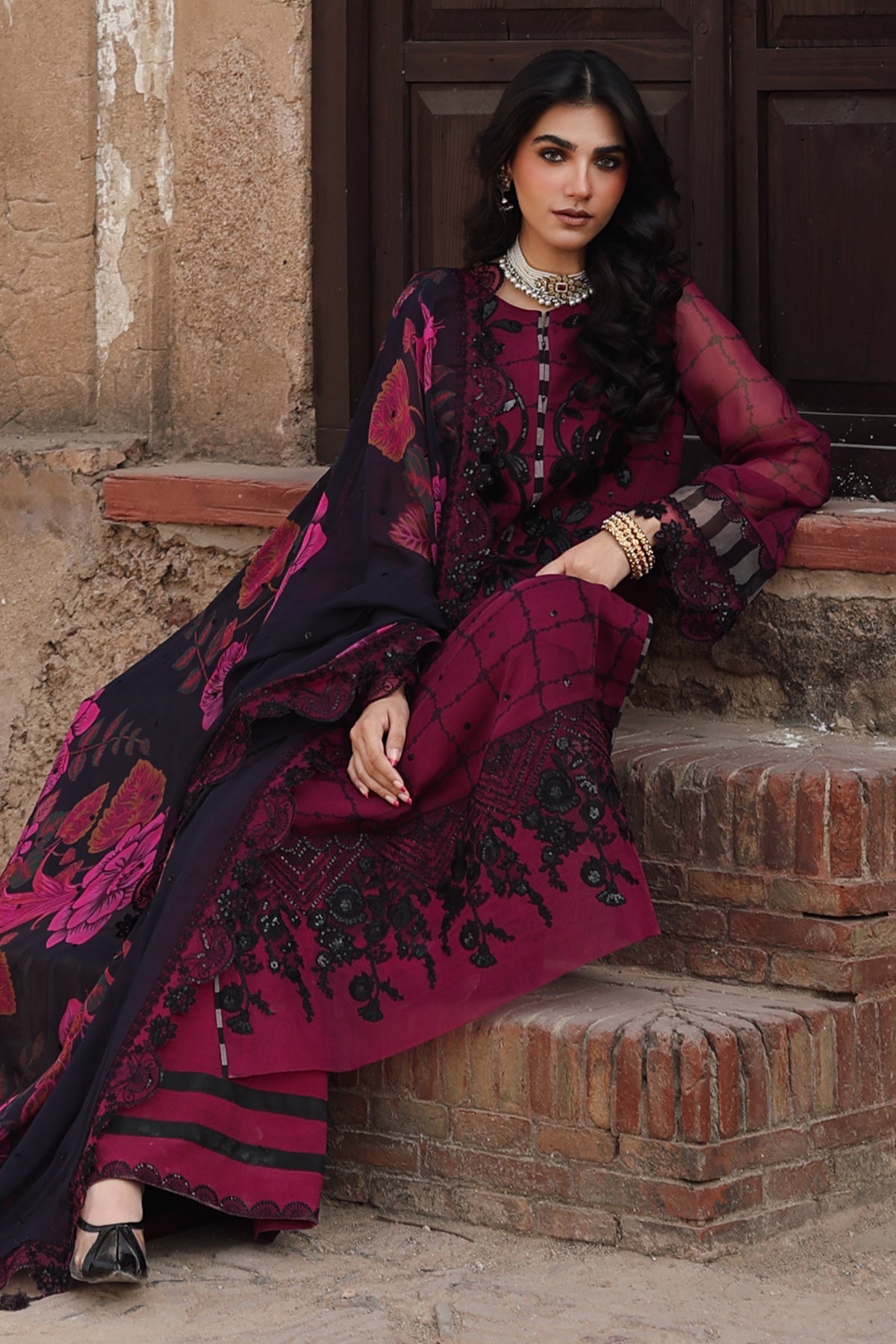 Charizma VSL25-39 Vasal Vol-06 3-pc Unstitched Chiffon Collection 25'
