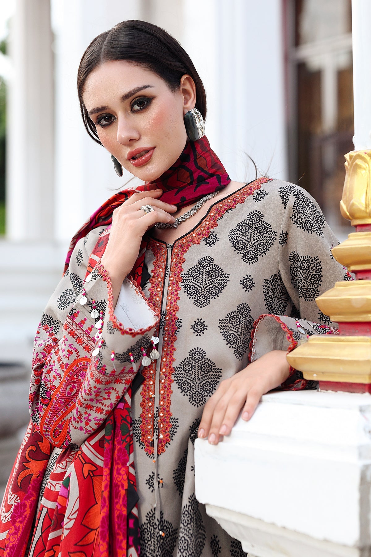 Charizma ANW6-01 Aniq Vol 1 Unstitched Linen Fall winter 25