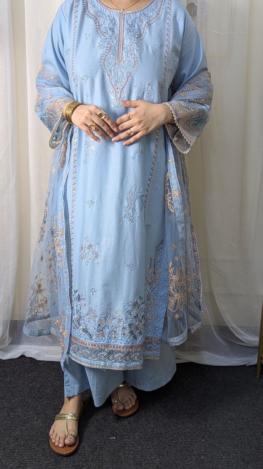 Amna Khurram Saima-Aug12 Blue Ready to wear