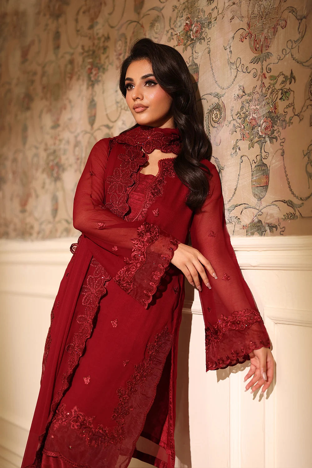Azure Cherry Veil Ensembles unstitched Festive 25'
