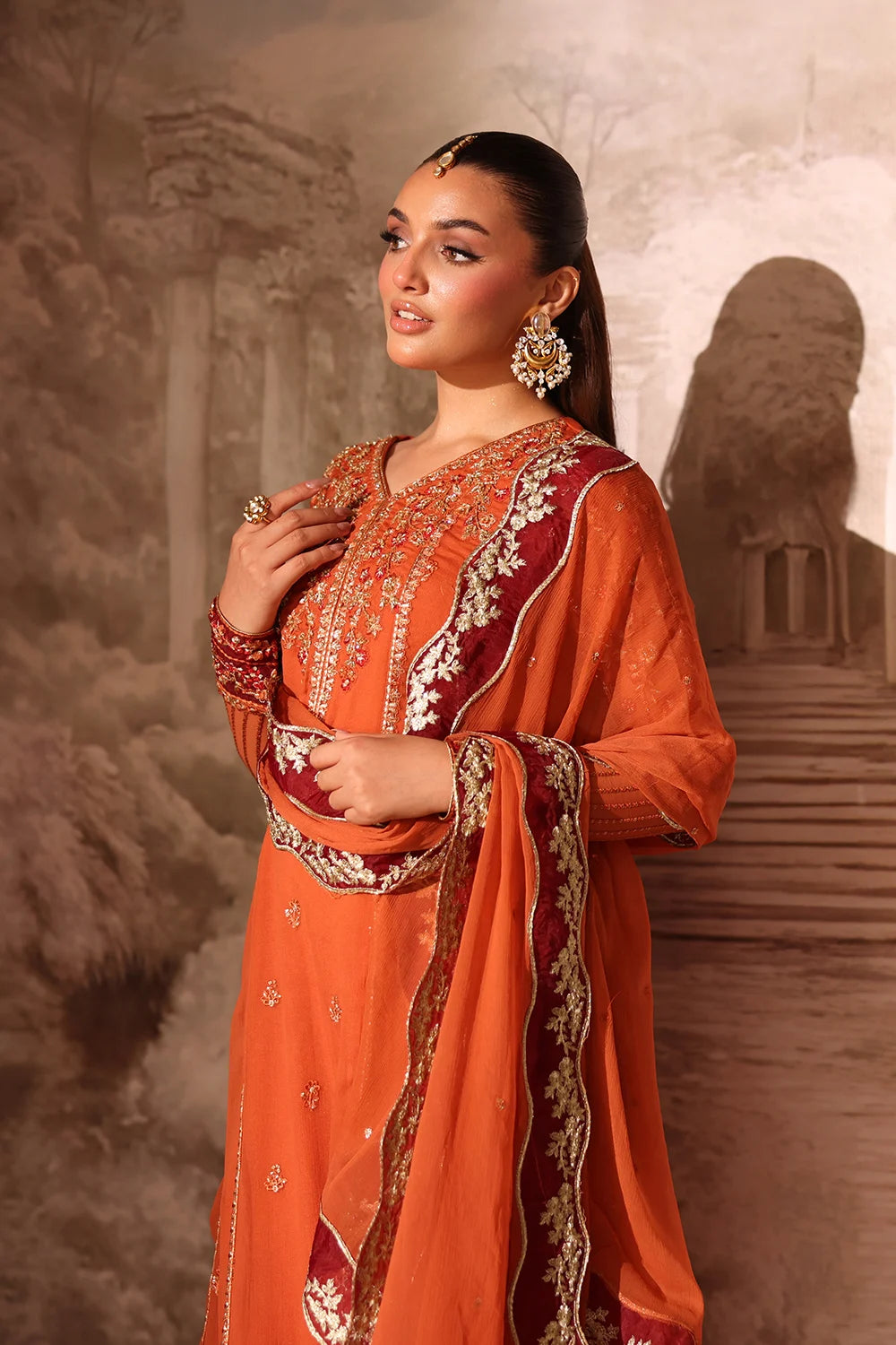 Azure Amber Rust Ensembles unstitched Festive 25'