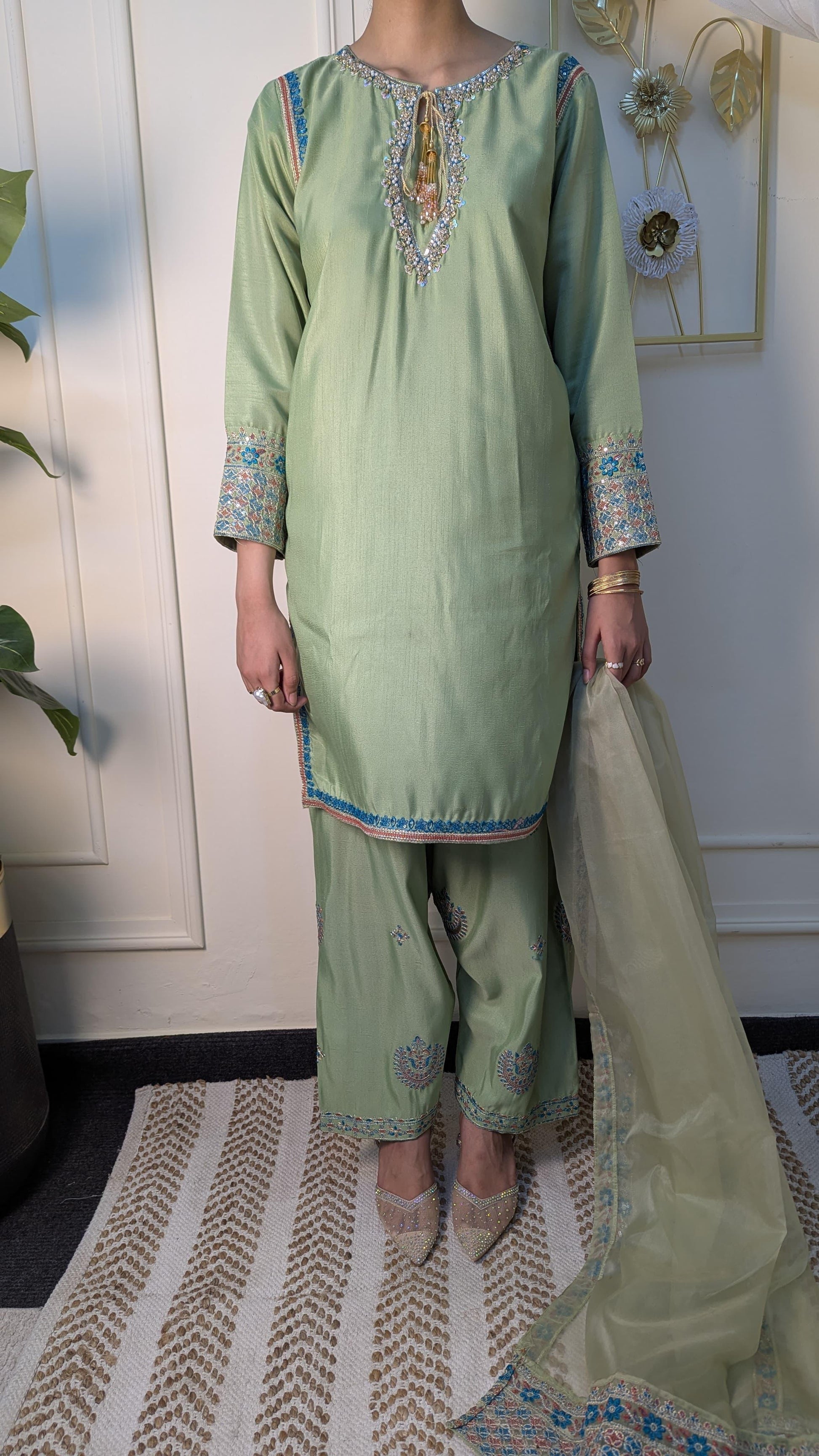 Amna Khurram Saima-Aug09 Green Ready to wear