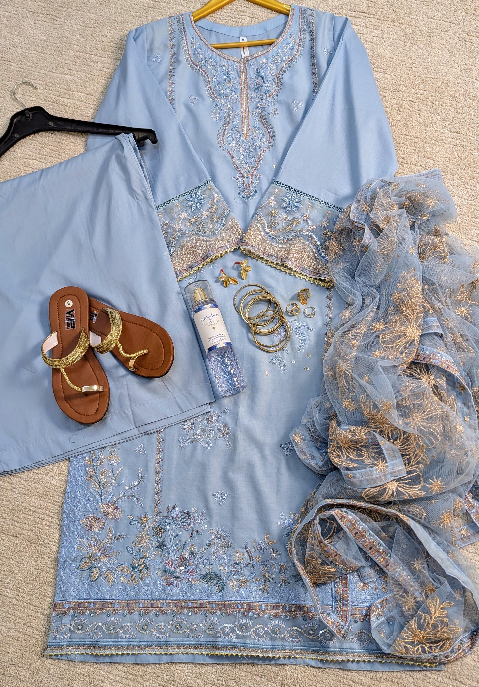 Amna Khurram Saima-Aug12 Blue Ready to wear