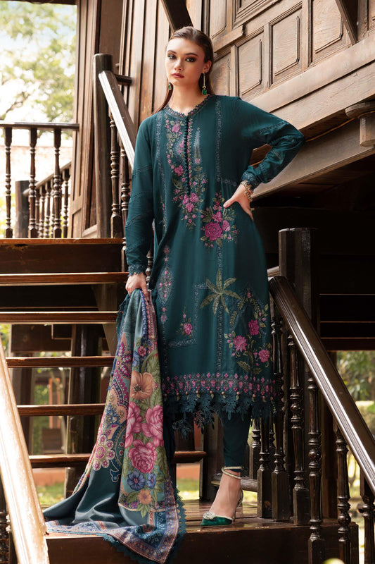 Maria b Mprints 7B Unstitched Embroidered Twill Linen 25'