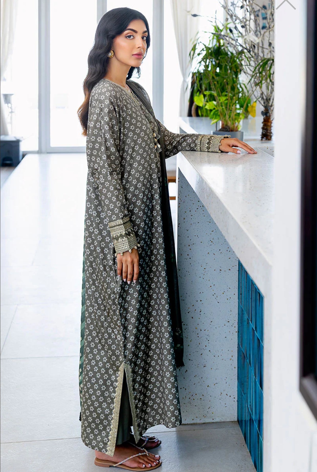 CROSS STITCH FOREST MIST-3PC COTTON SATIN READY TO WEAR